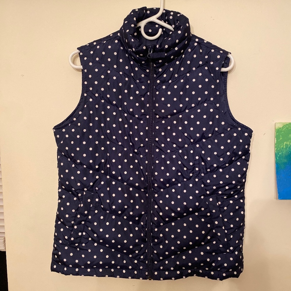 Navy Polka Dot Vest